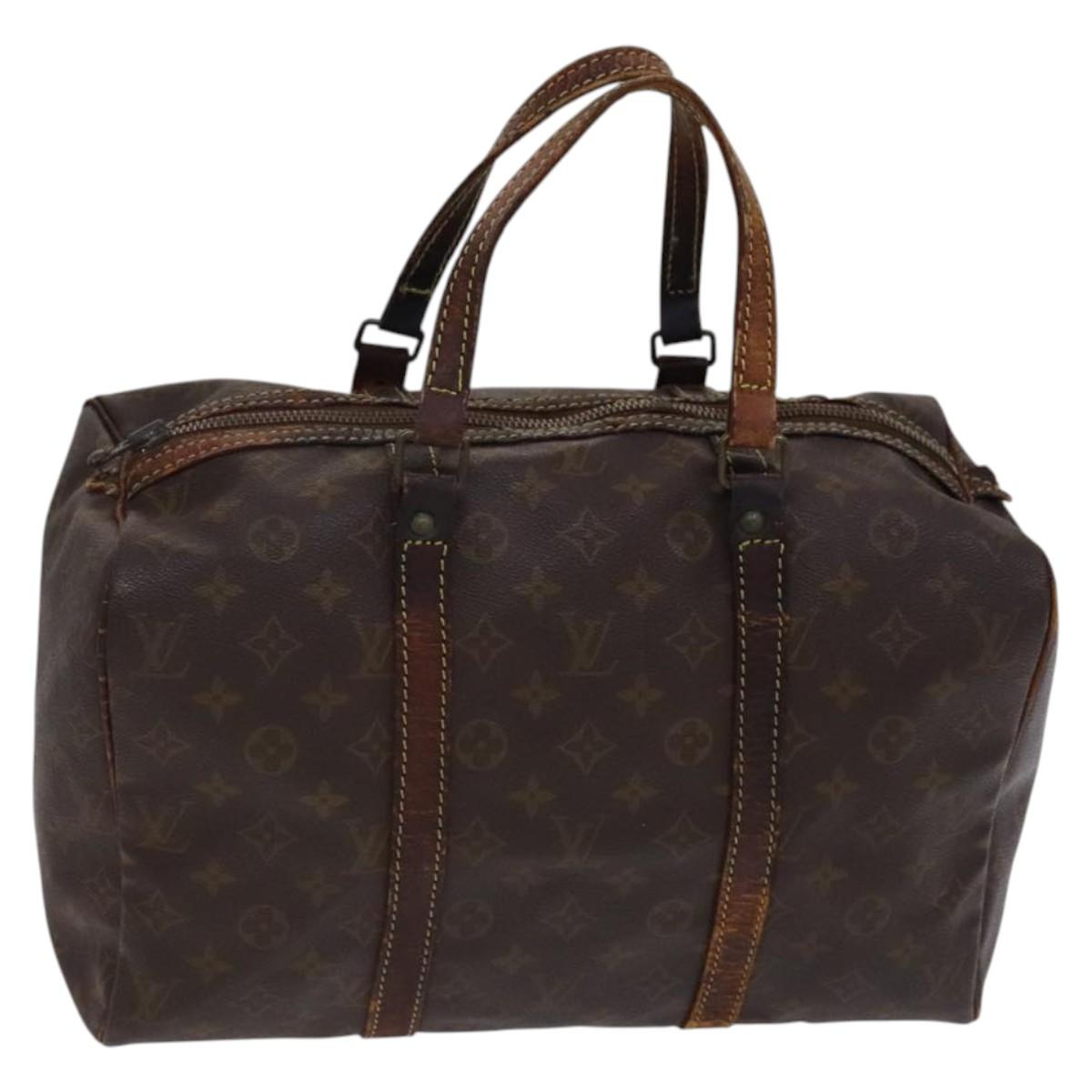 LOUIS VUITTON Monogram Sac spool 35 Boston Bag M41626 LV Auth bs23647