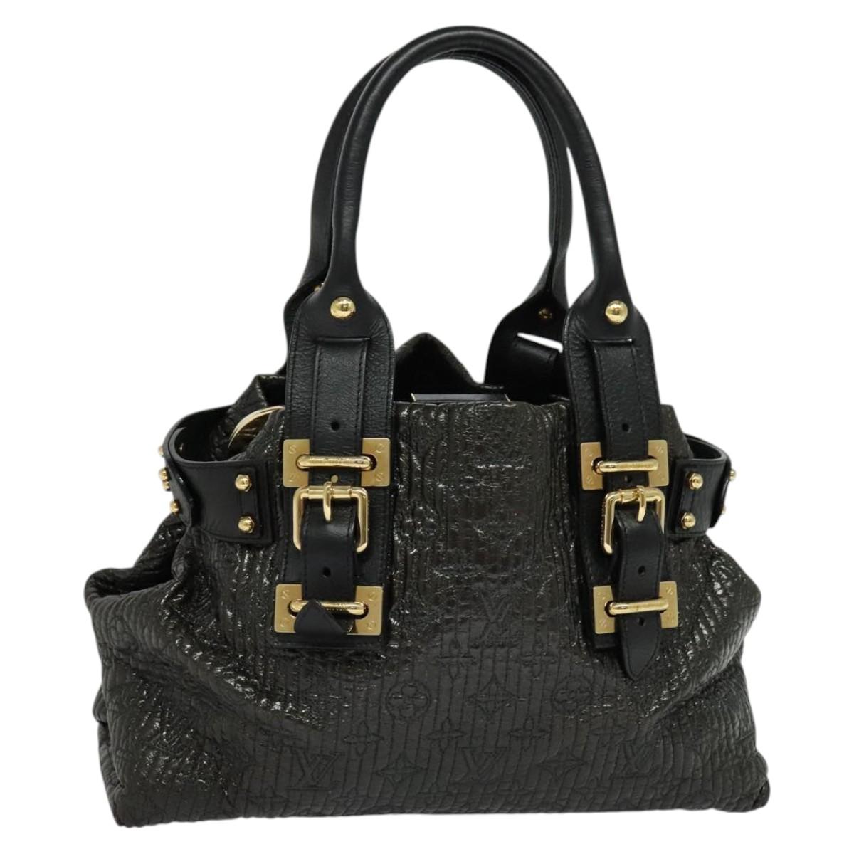 LOUIS VUITTON Monogram Motard Biker Tote Bag Black M95595 LV Auth bs23679