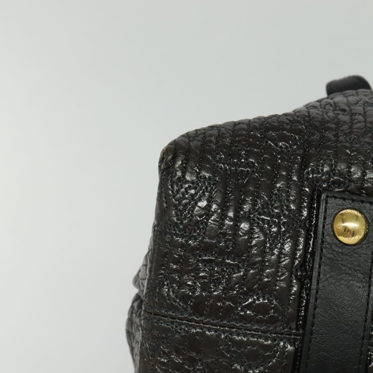 LOUIS VUITTON Monogram Motard Biker Tote Bag Black M95595 LV Auth bs23679