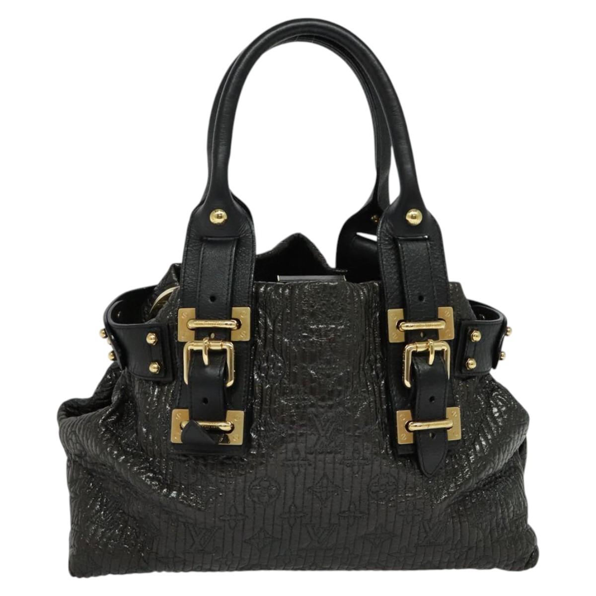 LOUIS VUITTON Monogram Motard Biker Tote Bag Black M95595 LV Auth bs23679