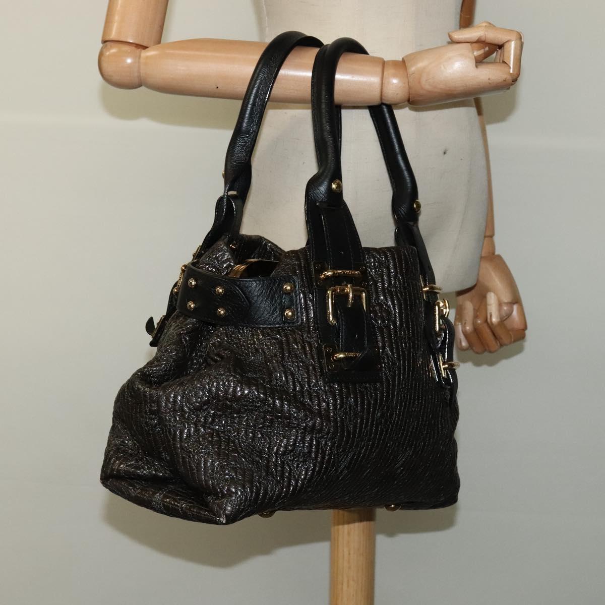 LOUIS VUITTON Monogram Motard Biker Tote Bag Black M95595 LV Auth bs23679