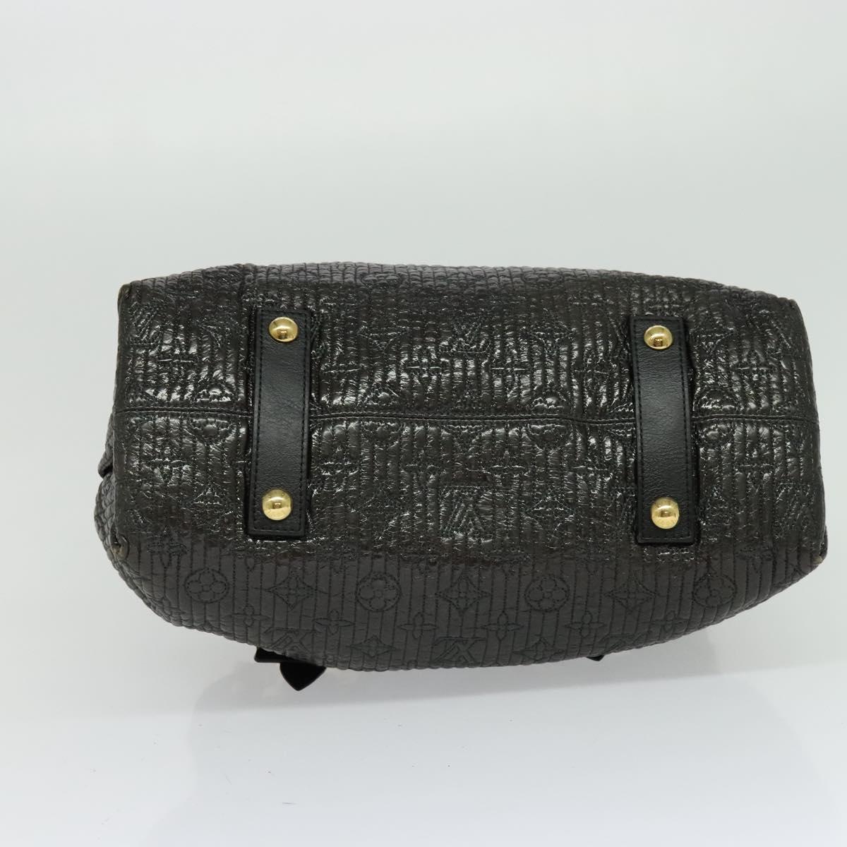 LOUIS VUITTON Monogram Motard Biker Tote Bag Black M95595 LV Auth bs23679