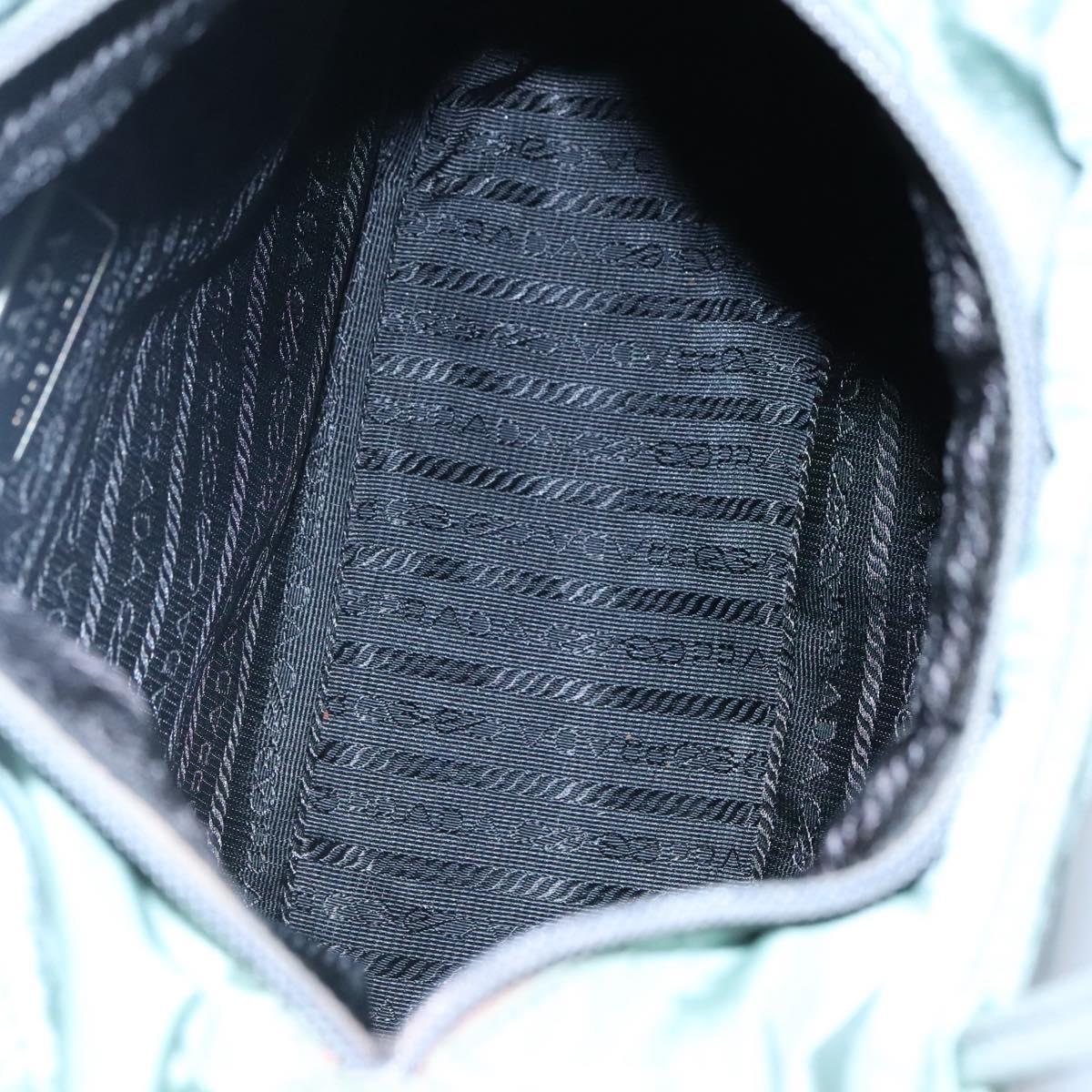 PRADA Hand Bag Nylon Green Auth bs23688