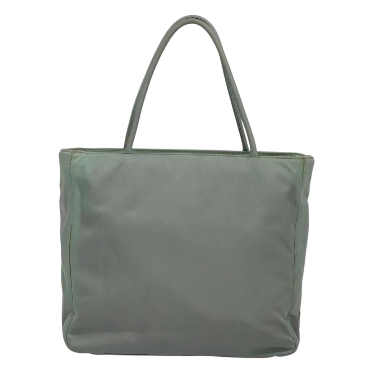 PRADA Hand Bag Nylon Green Auth bs23688