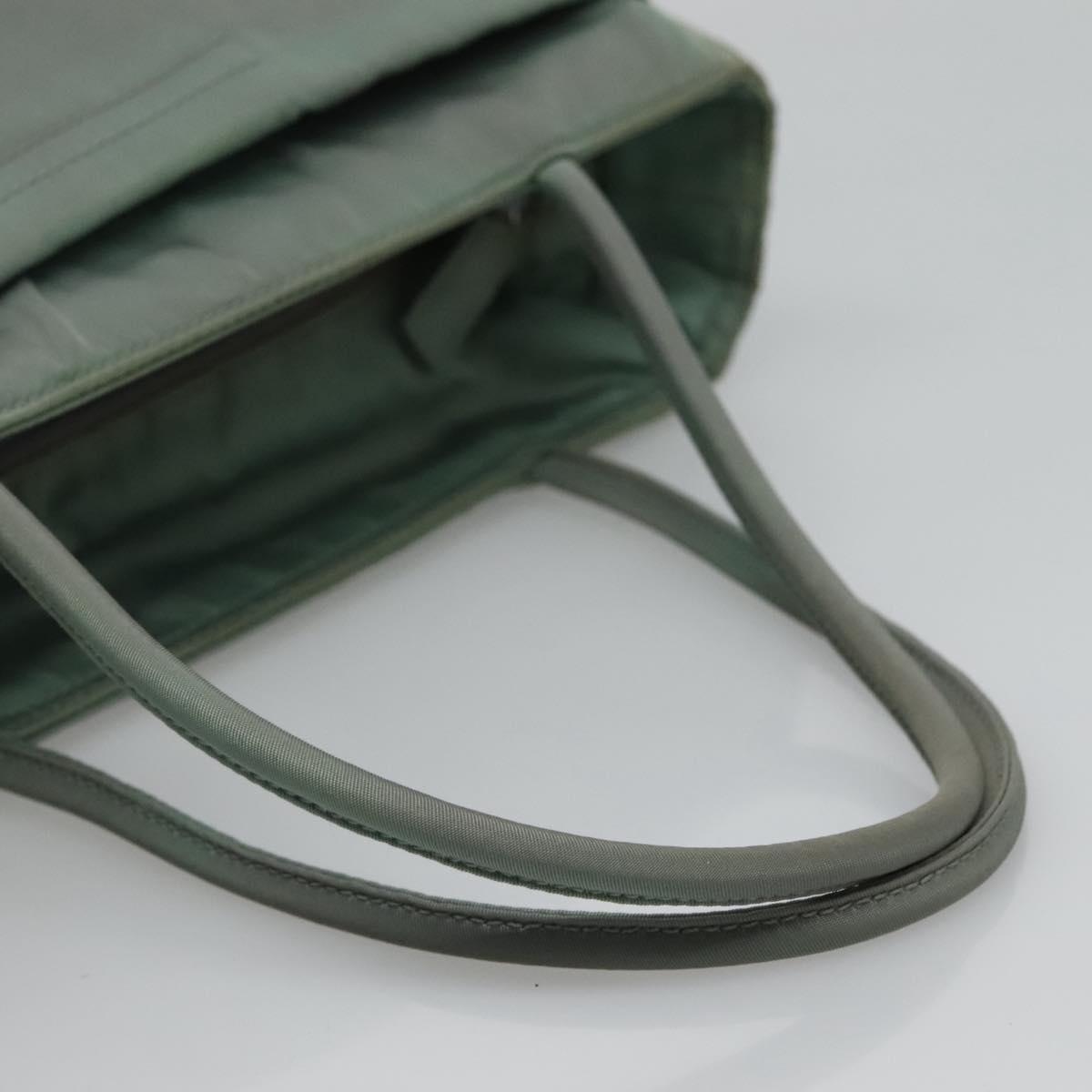 PRADA Hand Bag Nylon Green Auth bs23688