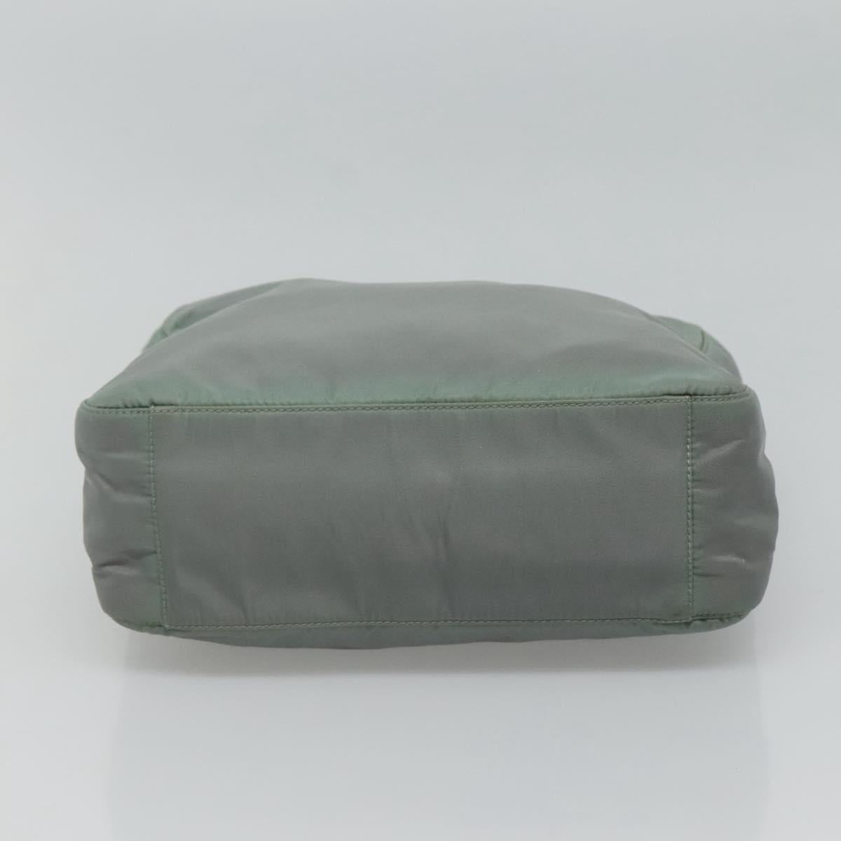 PRADA Hand Bag Nylon Green Auth bs23688