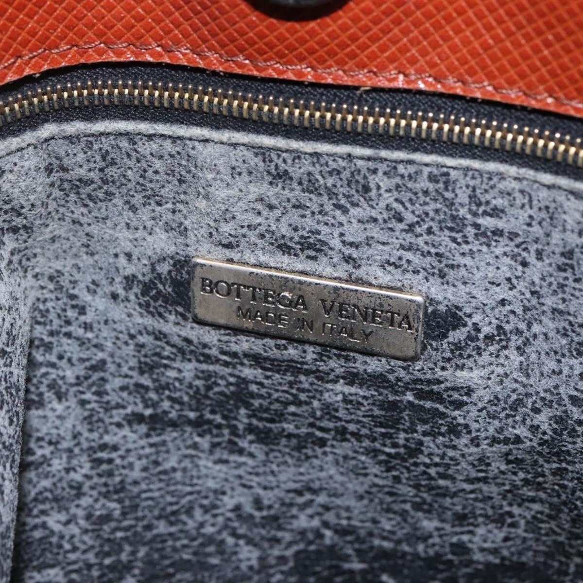 BOTTEGA VENETA Shoulder Bag PVC Leather Black Brown gold Auth bs23702