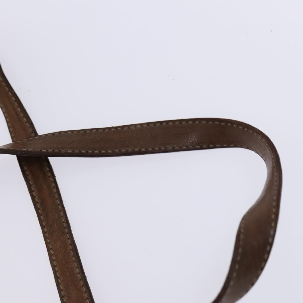 CELINE Macadam Canvas Shoulder Bag PVC Leather 2Set Brown Auth bs23708