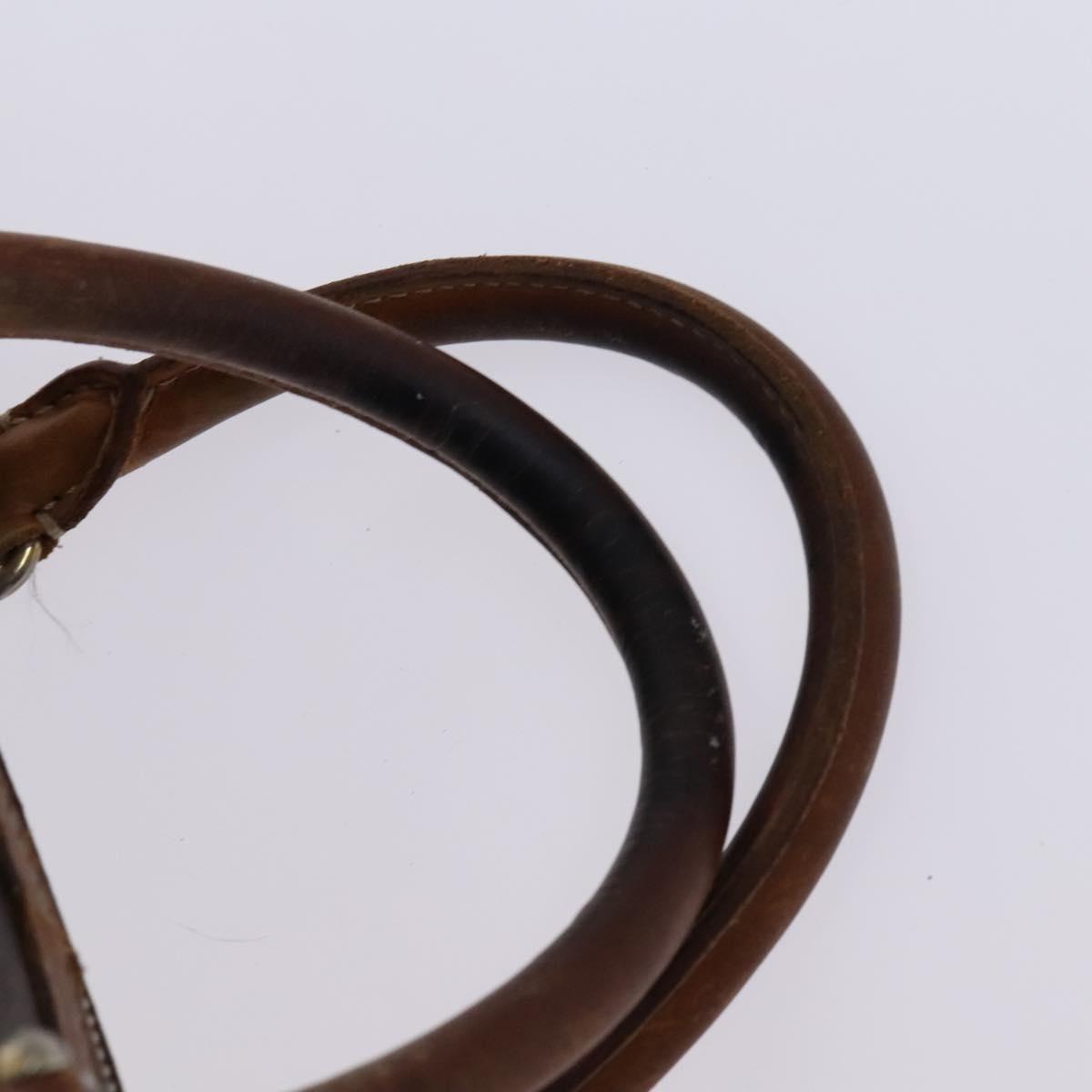 CELINE Macadam Canvas Shoulder Bag PVC Leather 2Set Brown Auth bs23708