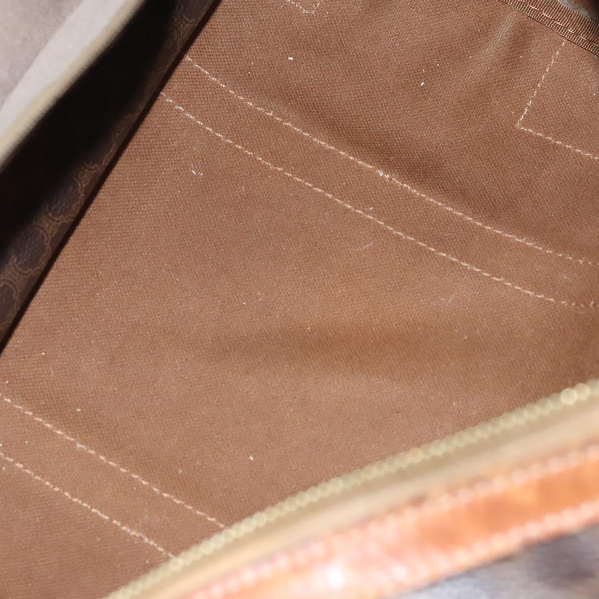 CELINE Macadam Canvas Shoulder Bag PVC Leather 2Set Brown Auth bs23708