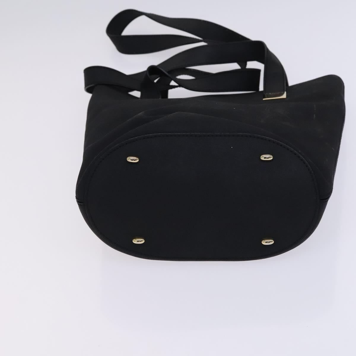 CELINE Macadam Canvas Shoulder Bag Leather 2Set Beige Black Auth bs23709