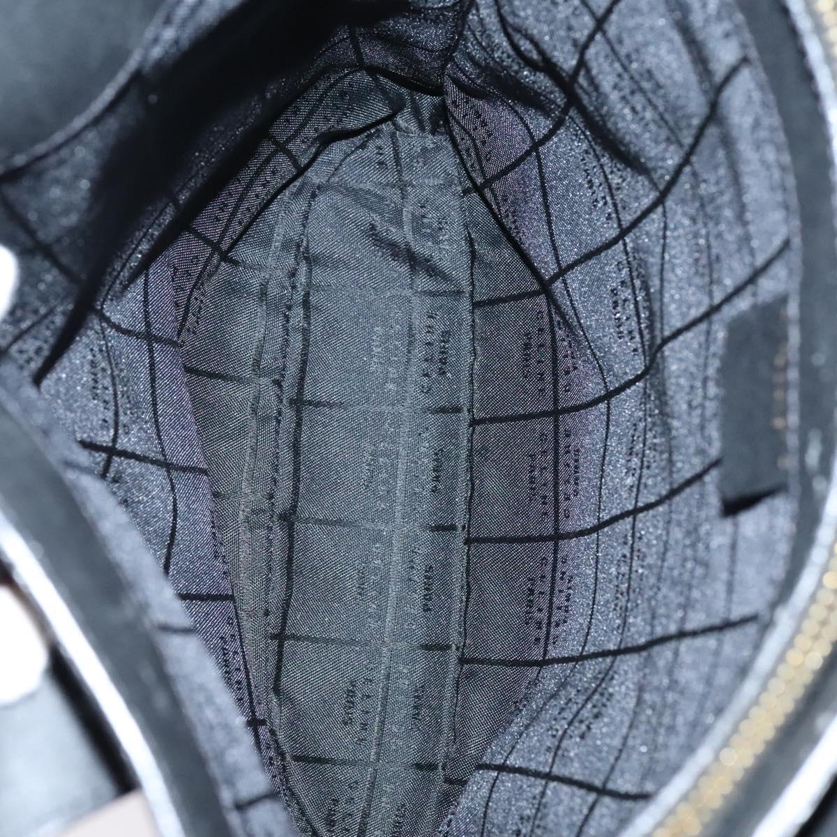 CELINE Macadam Canvas Shoulder Bag Leather 2Set Beige Black Auth bs23709