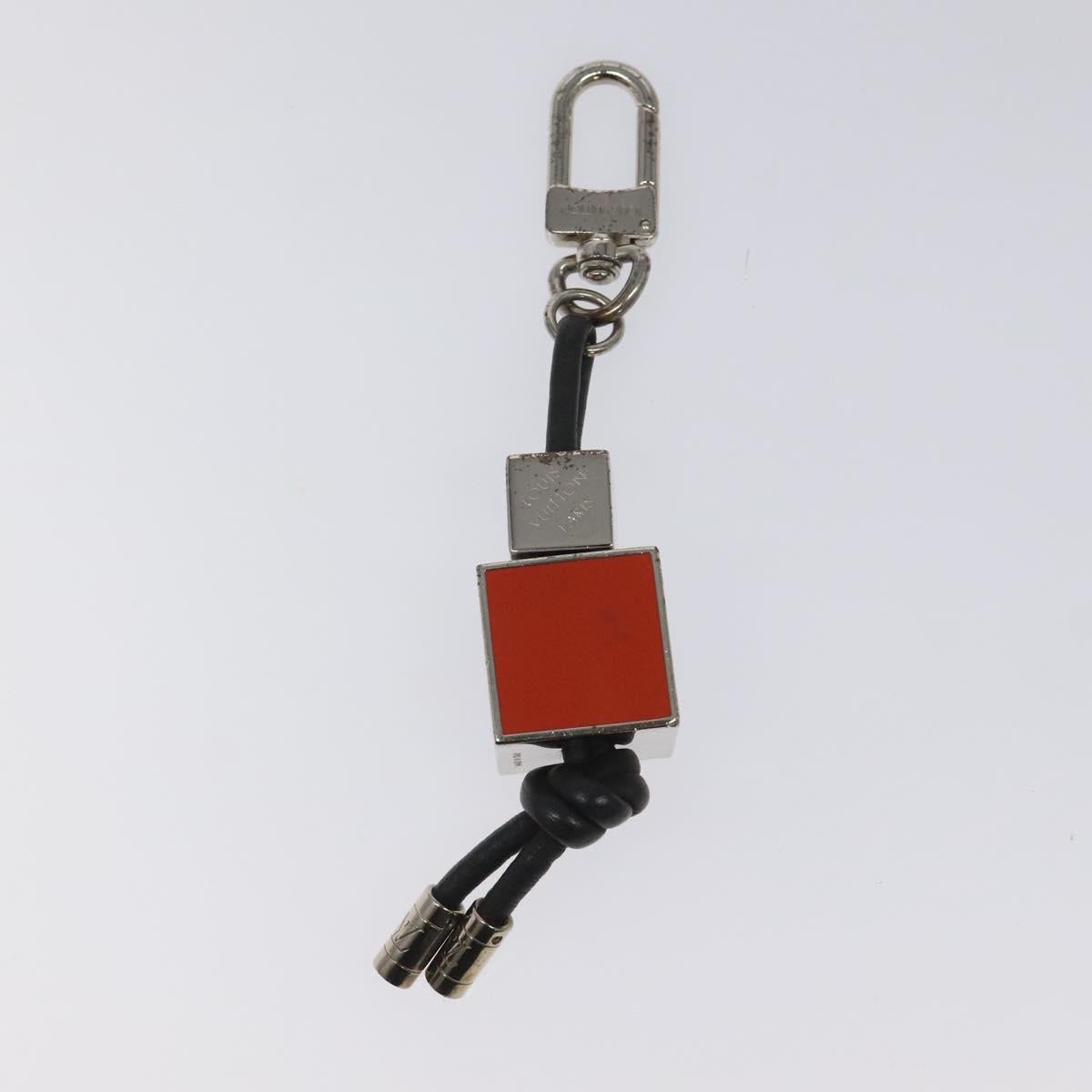 LOUIS VUITTON Porte Cles Tricube Charm metal Silver M67140 LV Auth bs23713