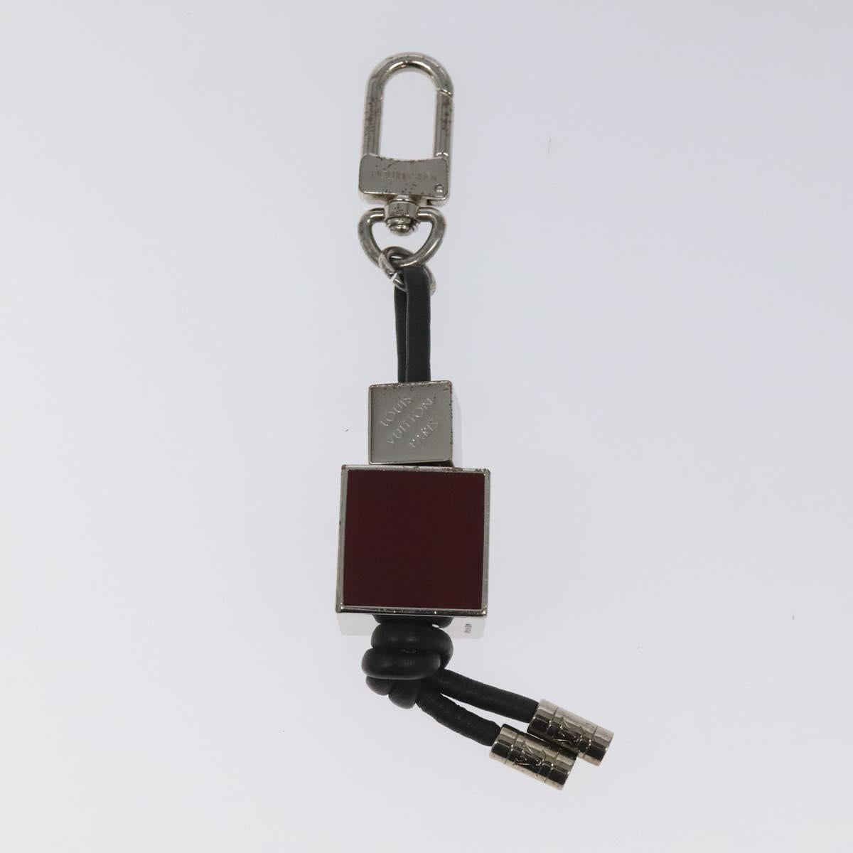 LOUIS VUITTON Porte Cles Tricube Charm metal Silver M67140 LV Auth bs23713