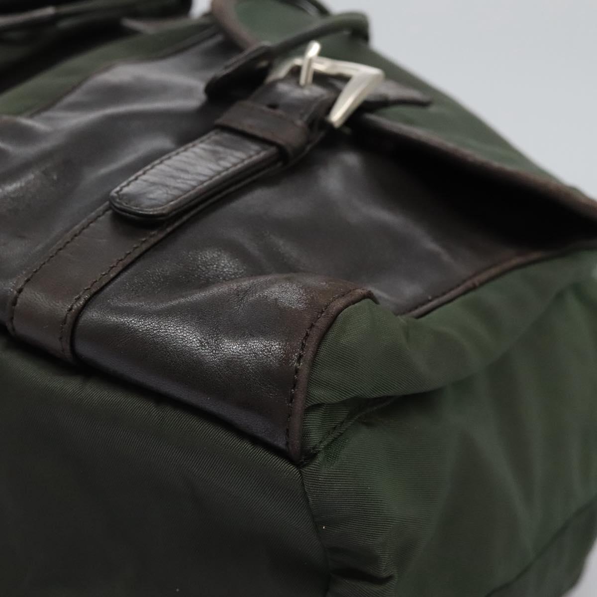 PRADA Backpack Nylon Khaki Auth bs23722