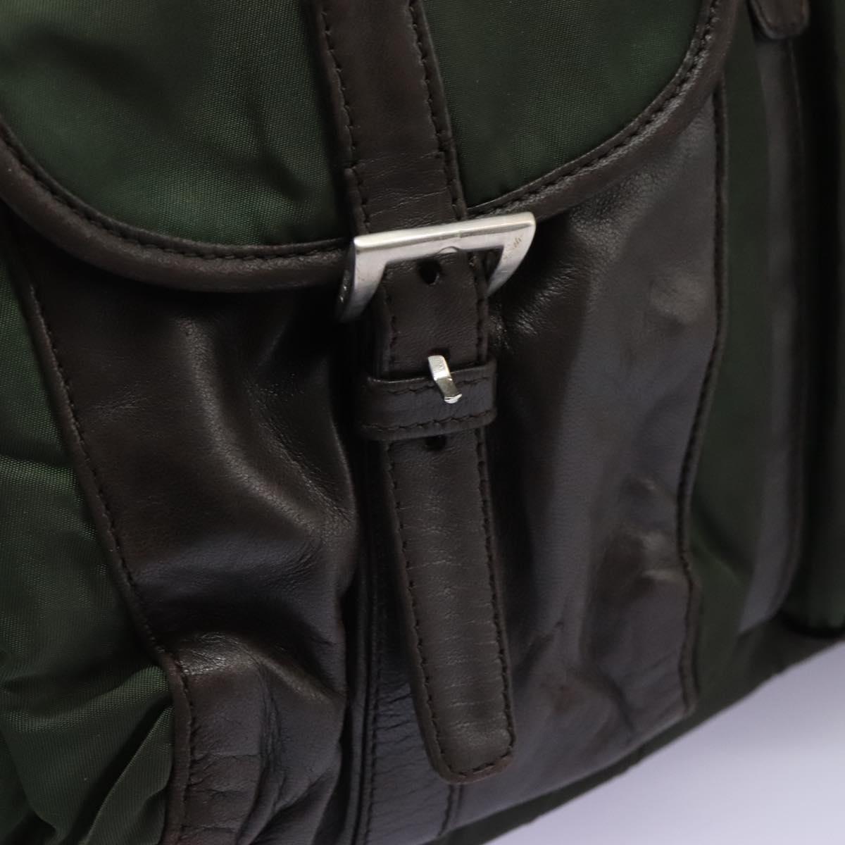 PRADA Backpack Nylon Khaki Auth bs23722