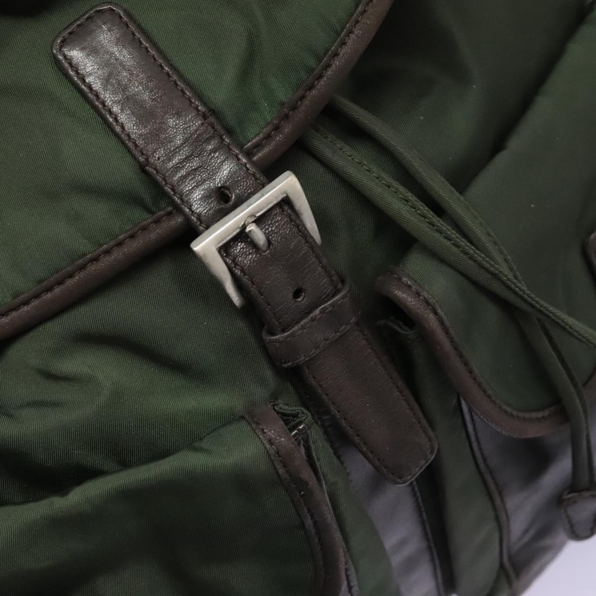 PRADA Backpack Nylon Khaki Auth bs23722