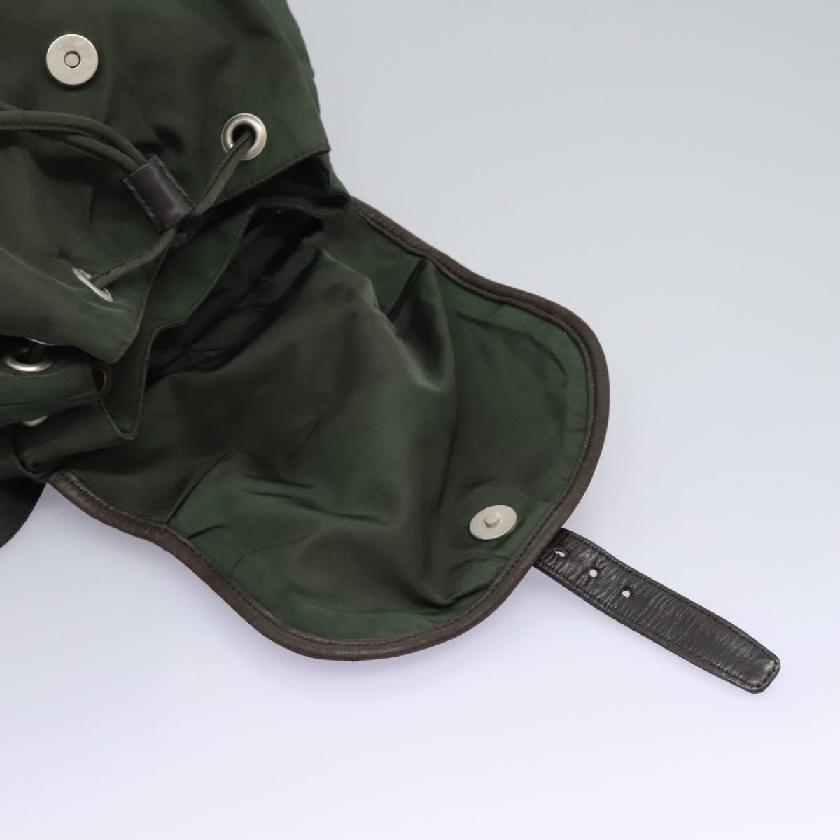 PRADA Backpack Nylon Khaki Auth bs23722