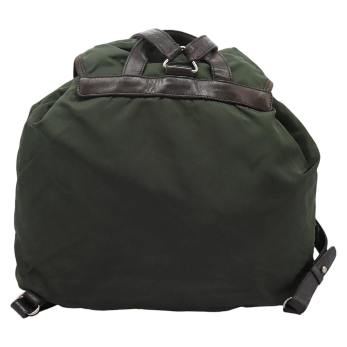 PRADA Backpack Nylon Khaki Auth bs23722