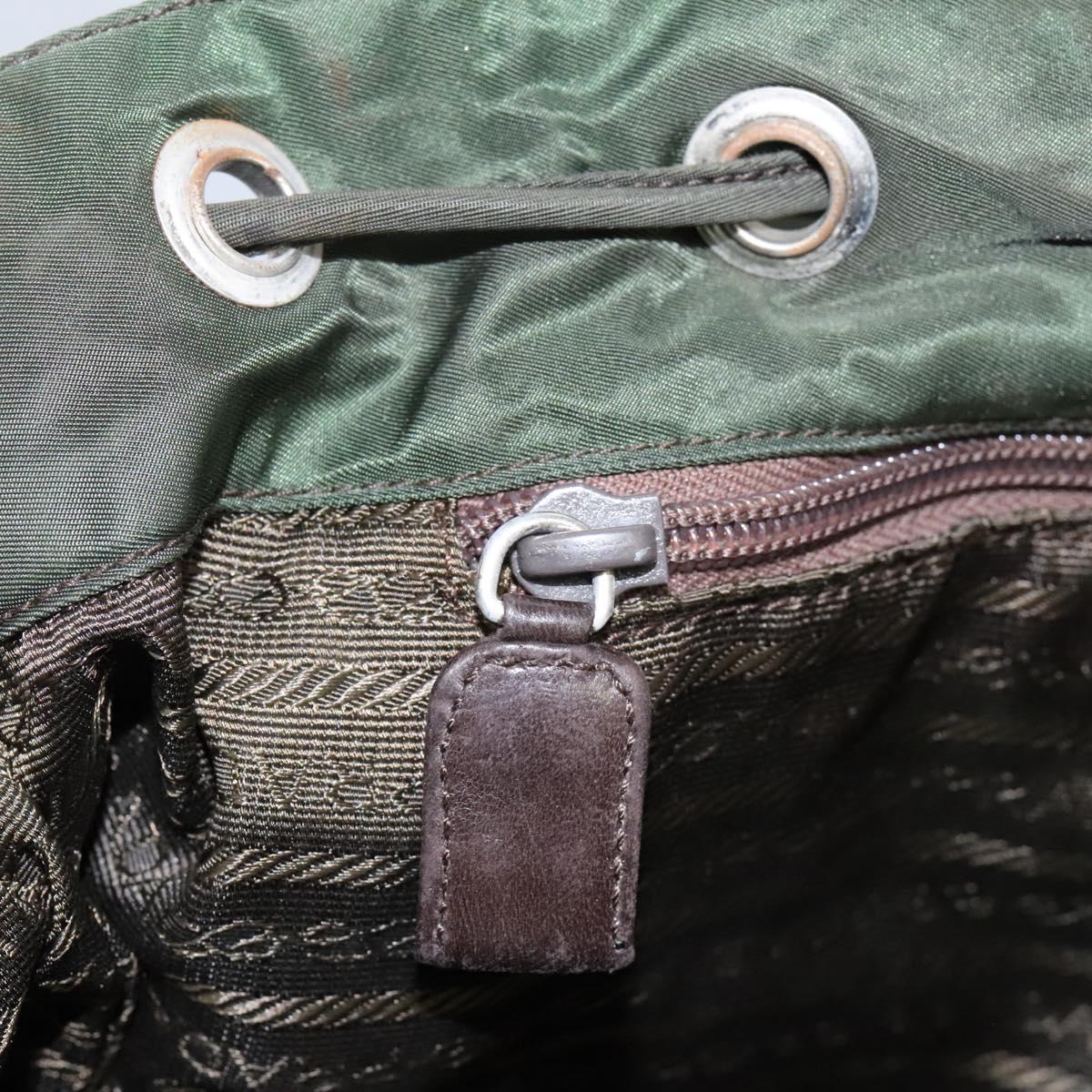 PRADA Backpack Nylon Khaki Auth bs23722
