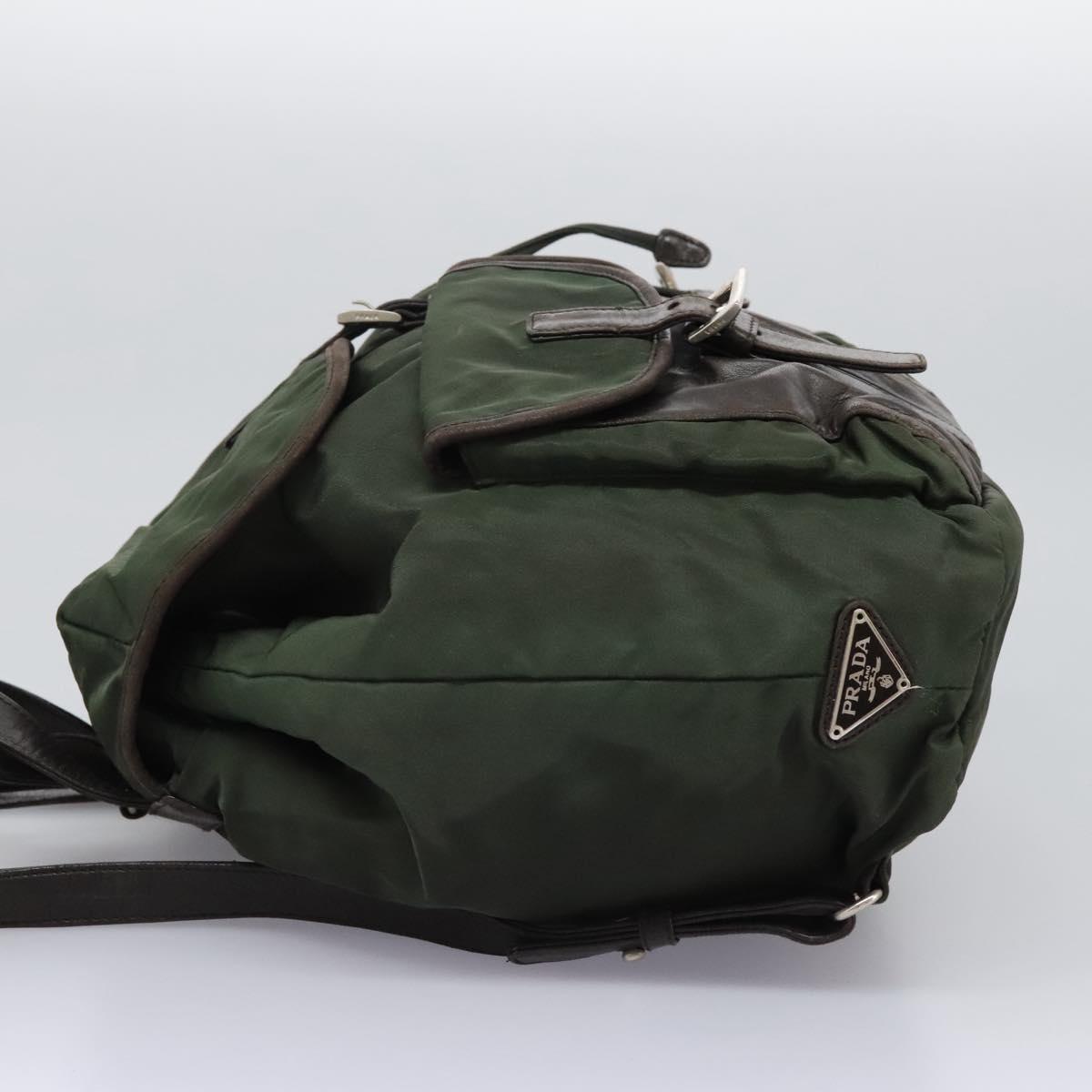 PRADA Backpack Nylon Khaki Auth bs23722