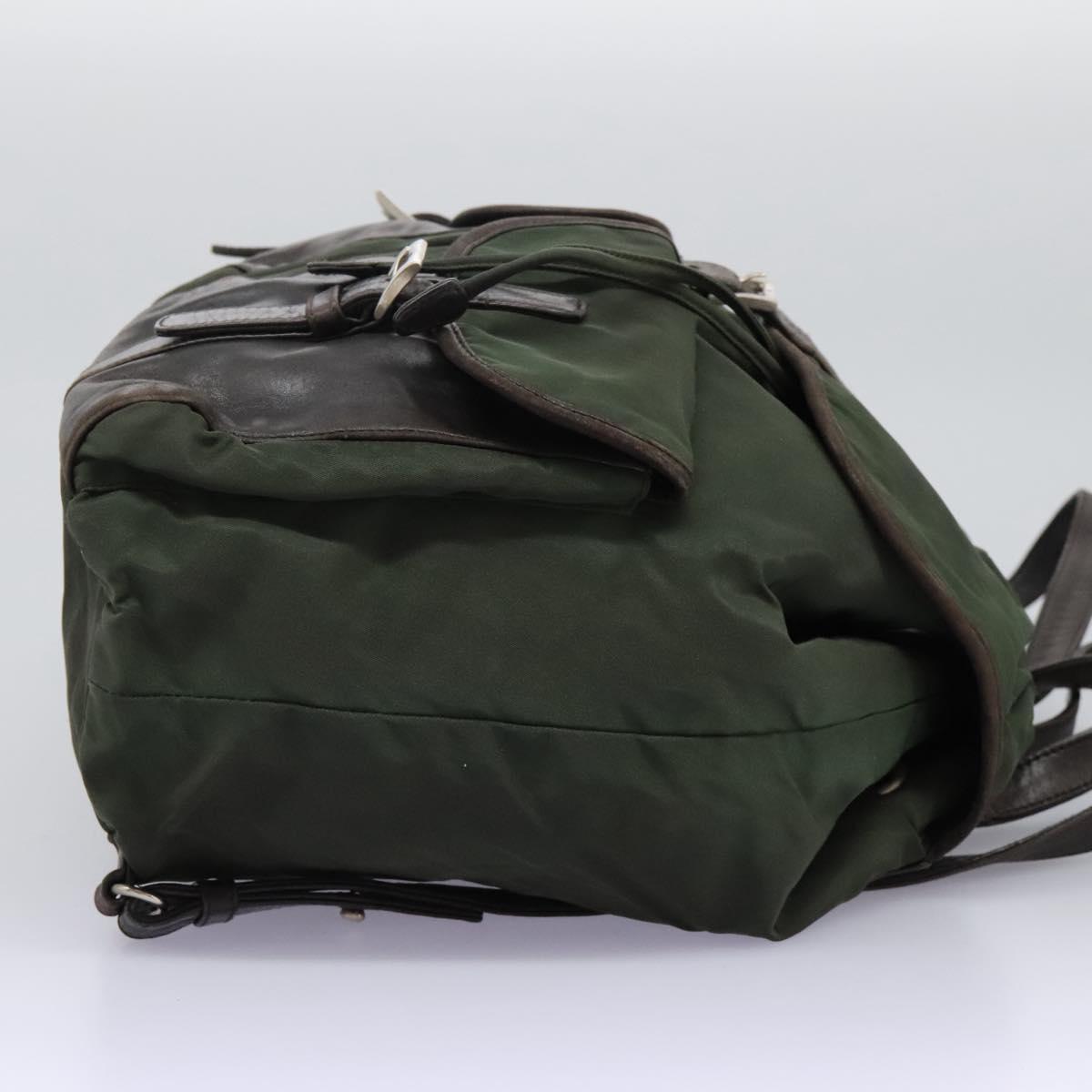 PRADA Backpack Nylon Khaki Auth bs23722