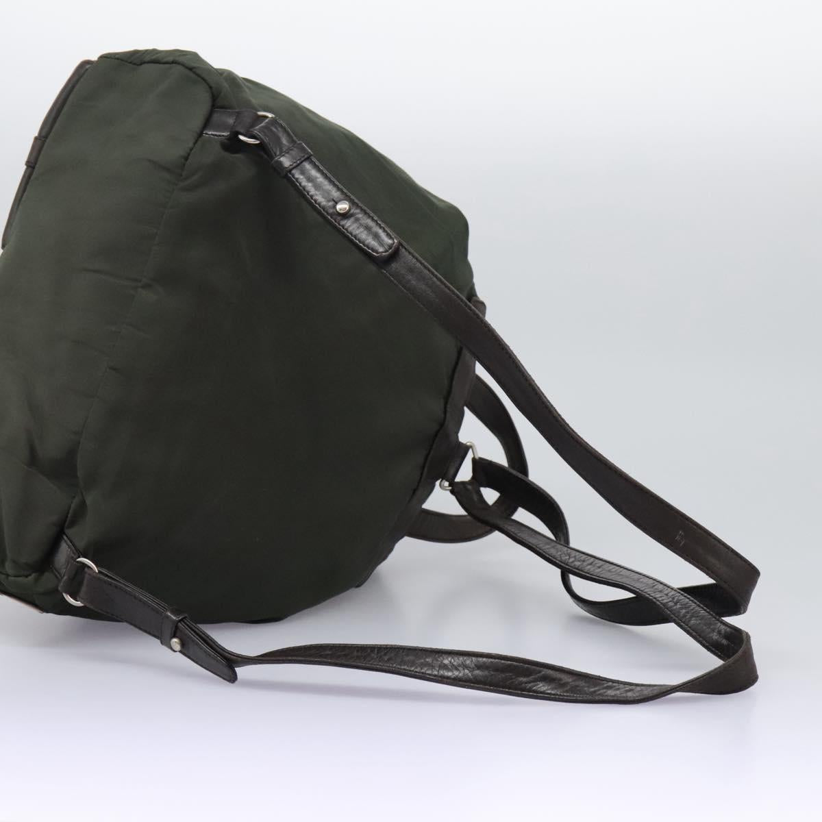 PRADA Backpack Nylon Khaki Auth bs23722