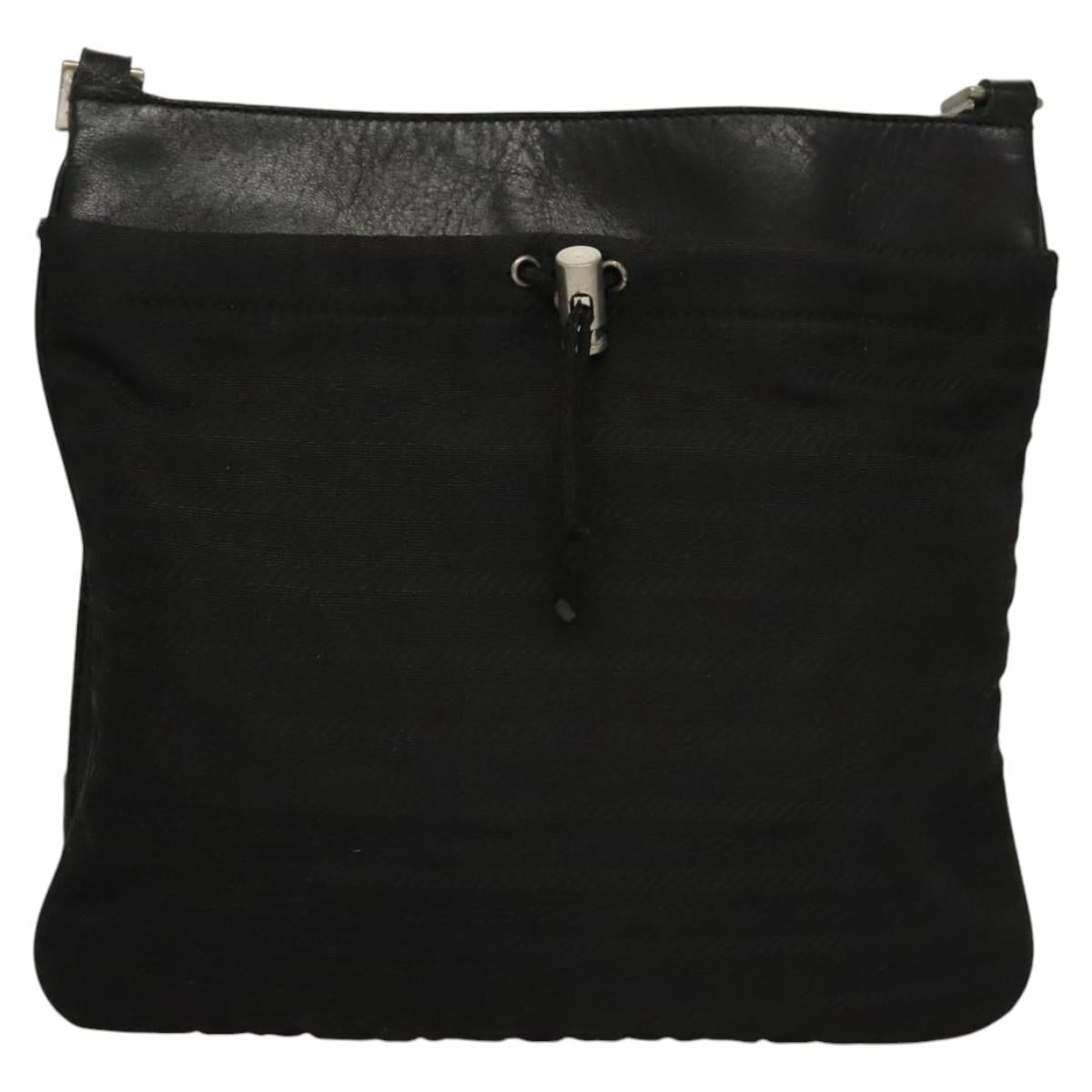 PRADA Shoulder Bag Nylon Black Auth bs23726