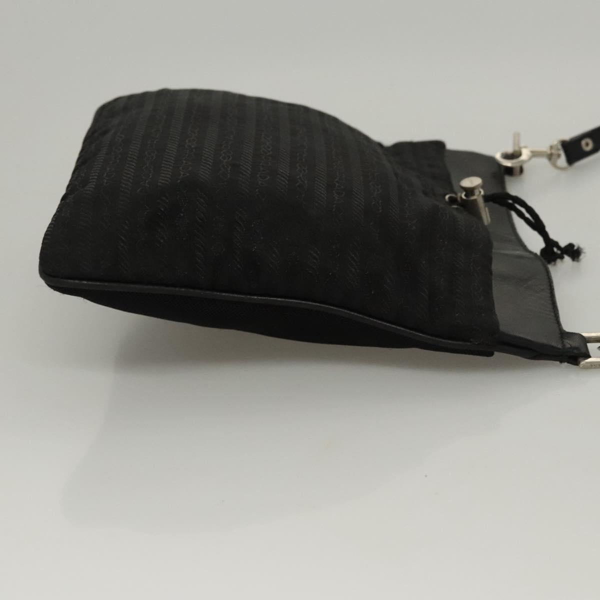 PRADA Shoulder Bag Nylon Black Auth bs23726