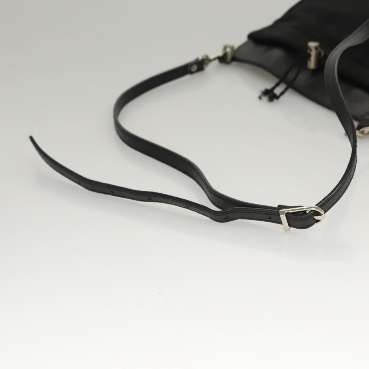 PRADA Shoulder Bag Nylon Black Auth bs23726