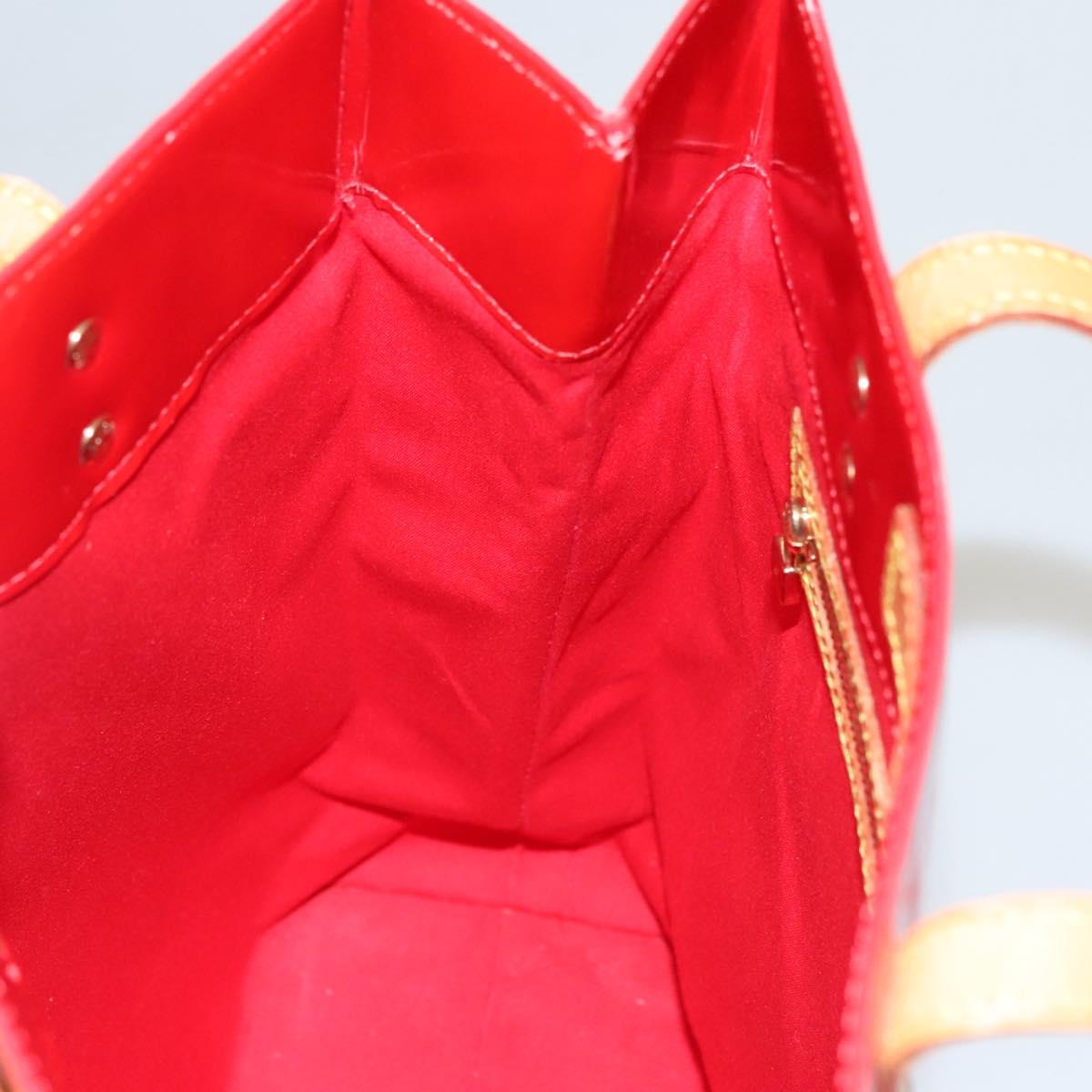 LOUIS VUITTON Monogram Vernis Reade MM Hand Bag Red Rouge M91086 LV Auth bs23730