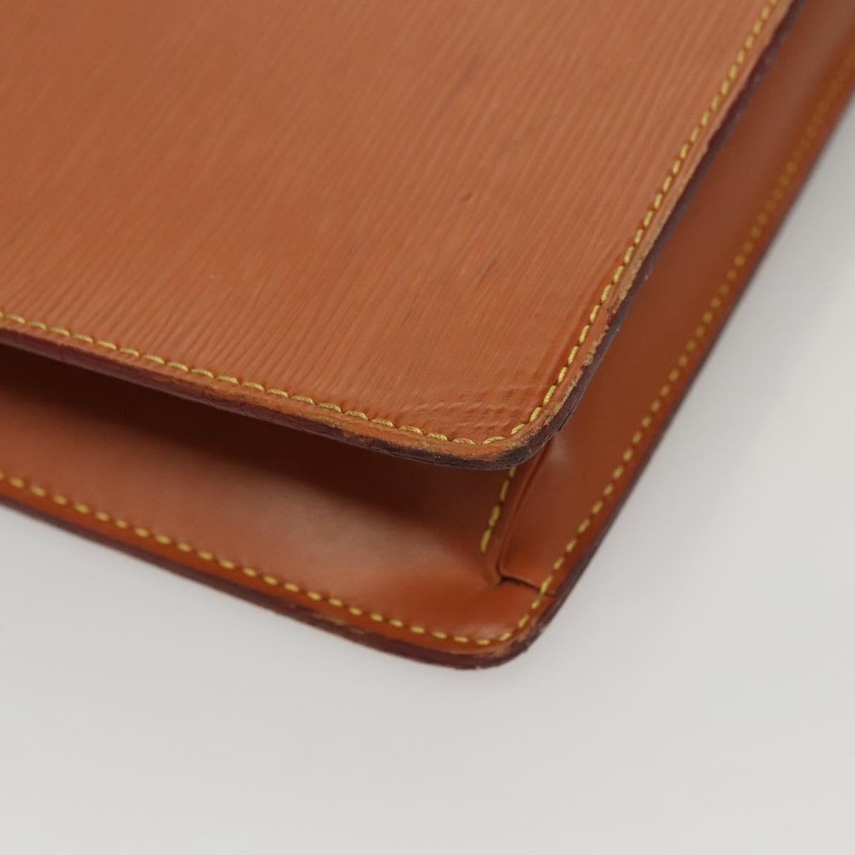 LOUIS VUITTON Epi Porte Documents Bandouliere Zipangu Gold M54468 Auth bs23752