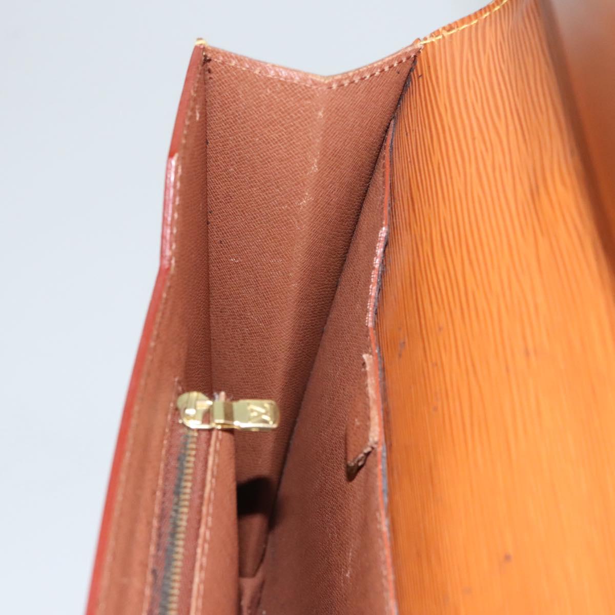 LOUIS VUITTON Epi Porte Documents Bandouliere Zipangu Gold M54468 Auth bs23752