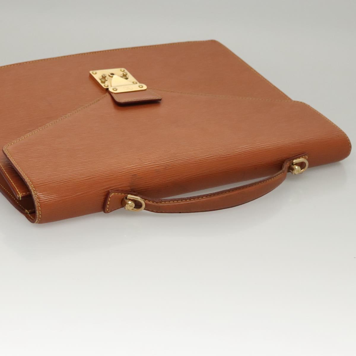 LOUIS VUITTON Epi Porte Documents Bandouliere Zipangu Gold M54468 Auth bs23752