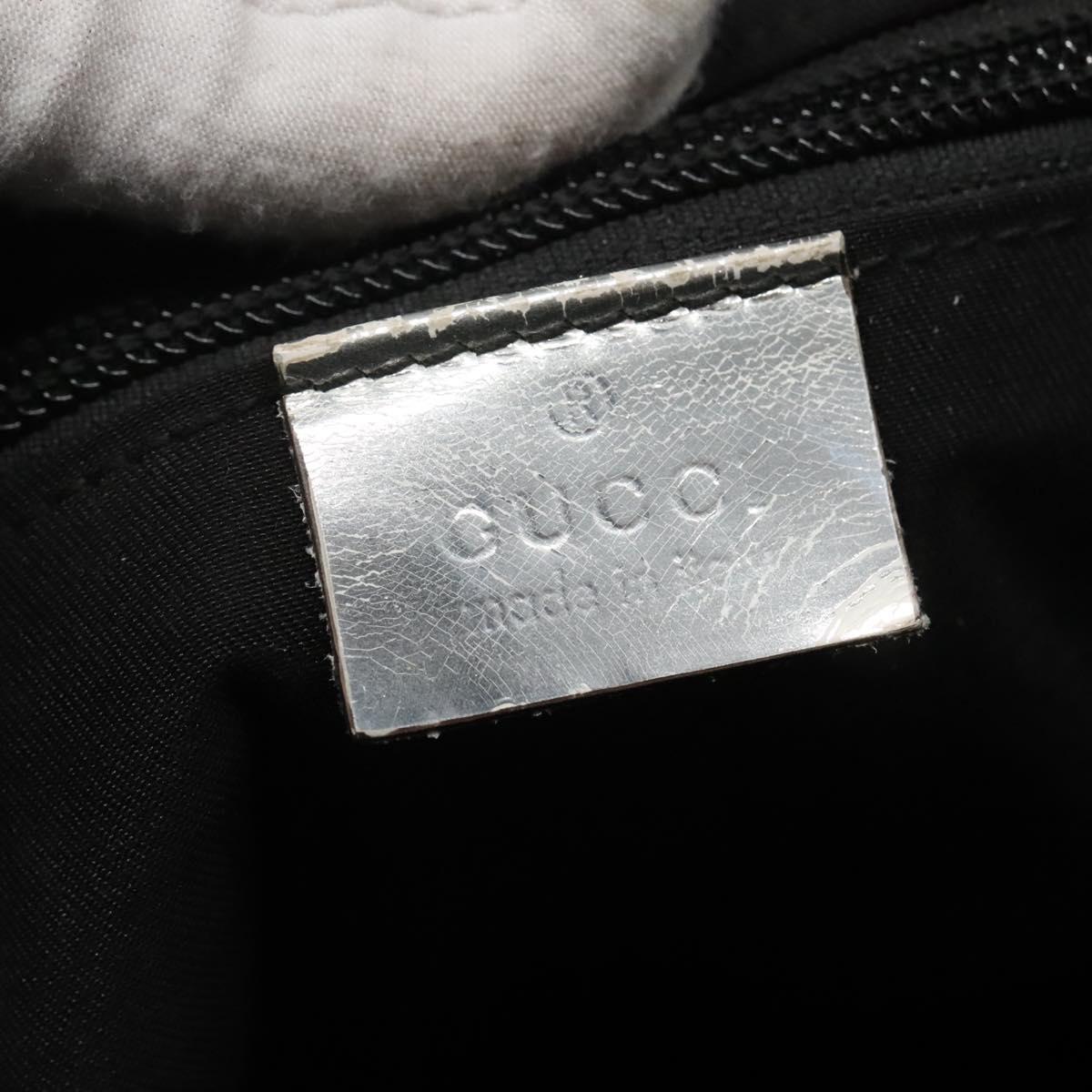GUCCI GG Canvas Sherry Line Shoulder Bag Gray Silver blue 145857 Auth bs23771