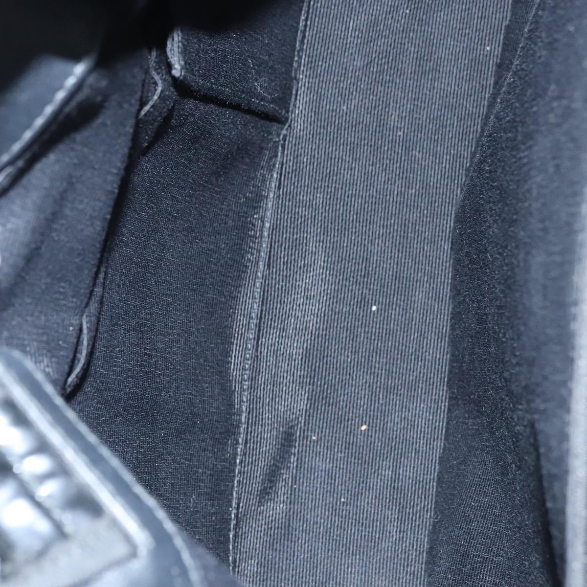 Salvatore Ferragamo Hand Bag Enamel Black Auth bs23791