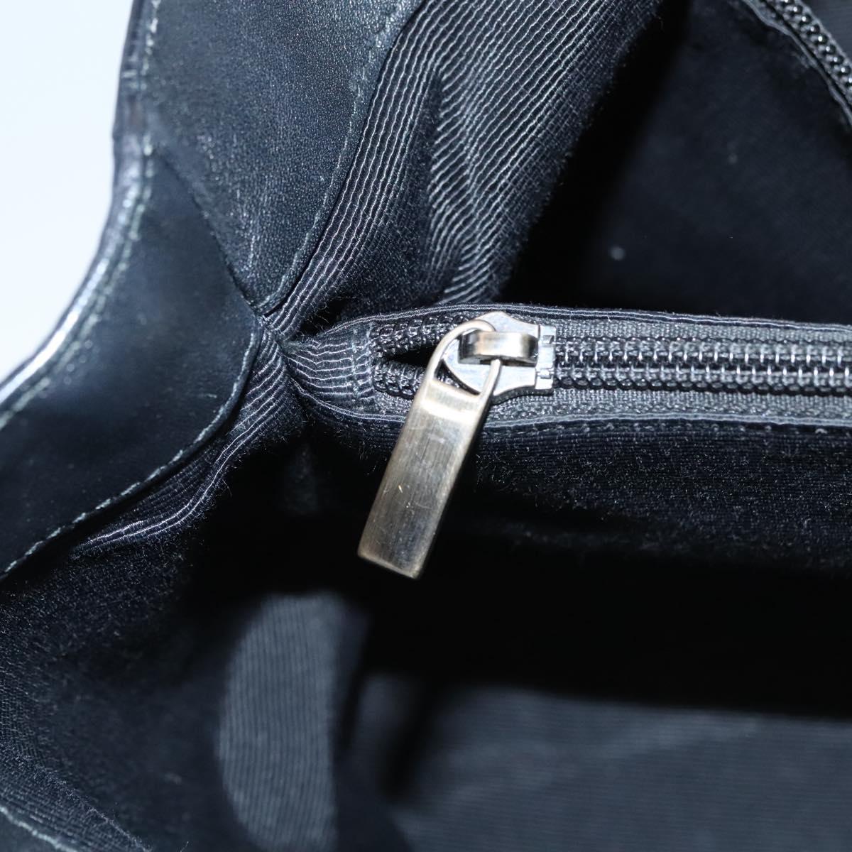 Salvatore Ferragamo Hand Bag Enamel Black Auth bs23791