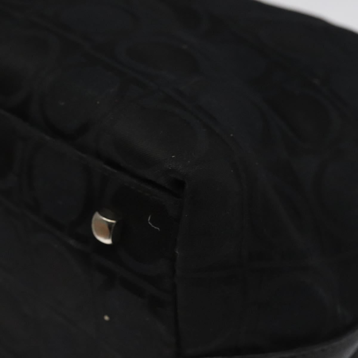 Salvatore Ferragamo Hand Bag Canvas Black Auth bs23793