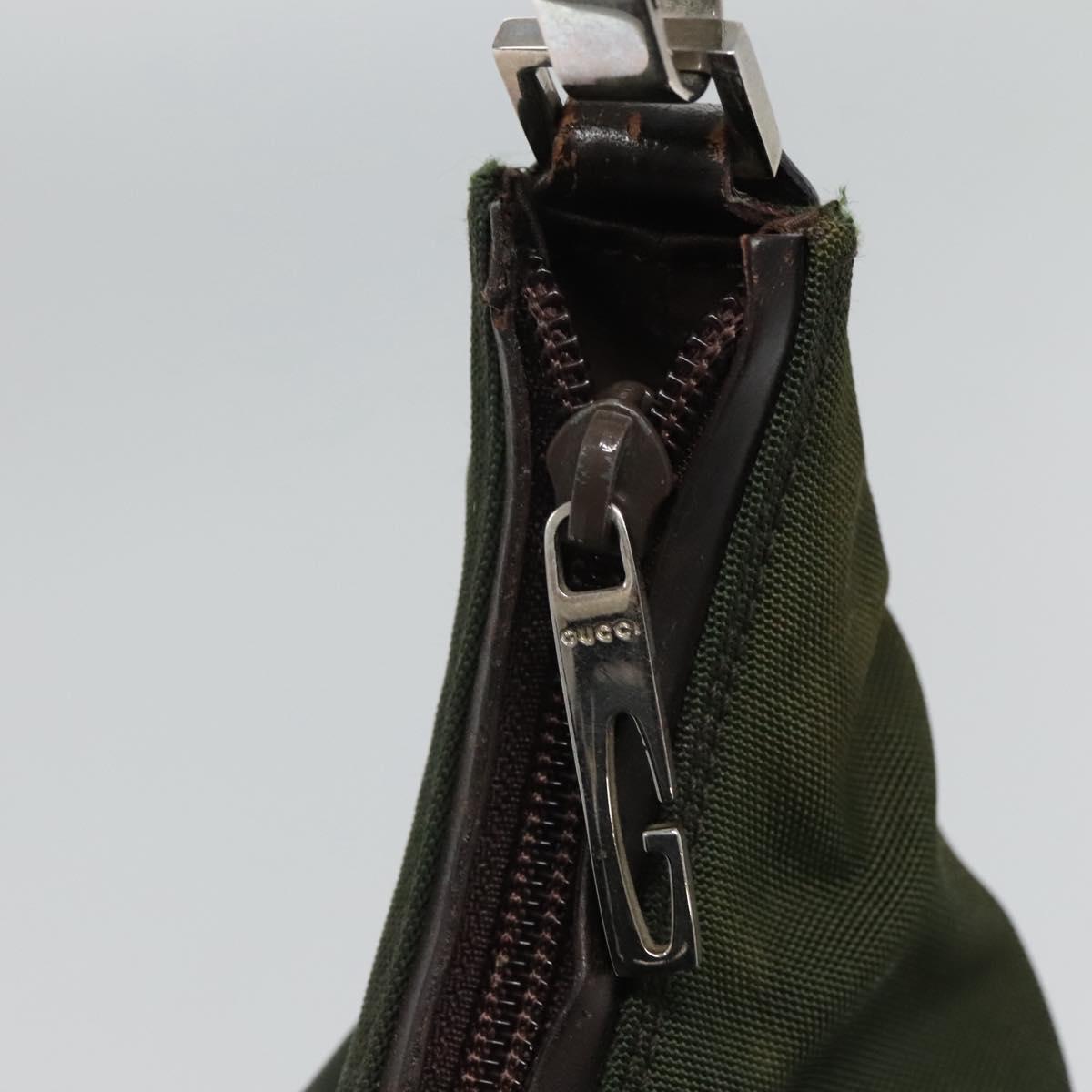 GUCCI Shoulder Bag Canvas Khaki 000 0602 Auth bs23832