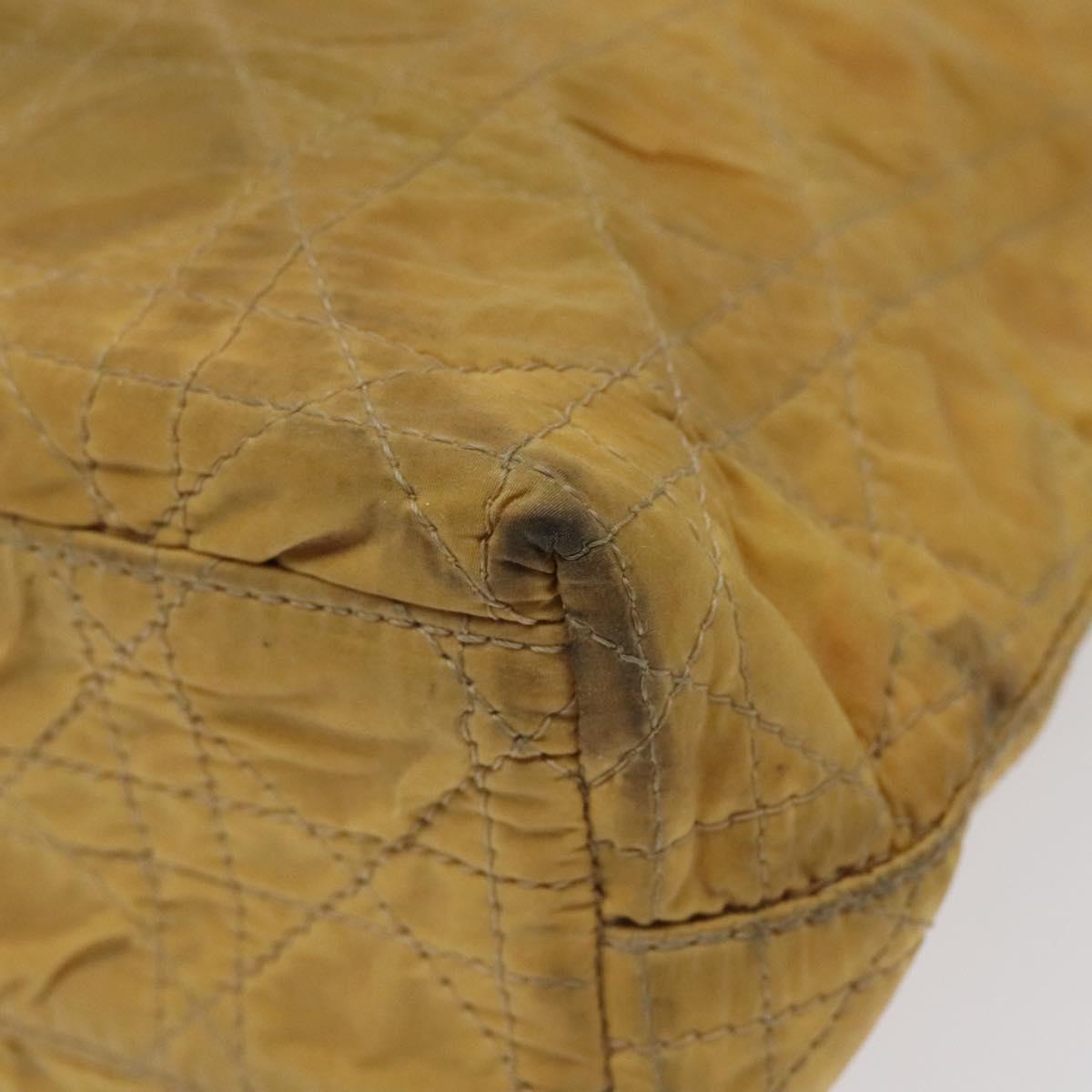 Christian Dior Canage Shoulder Bag Nylon Yellow Auth bs23852