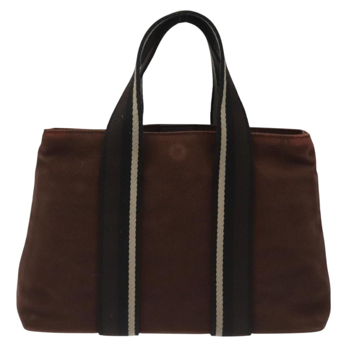 HERMES Toroca Horizontal PM Hand Bag Canvas Brown Auth bs23855