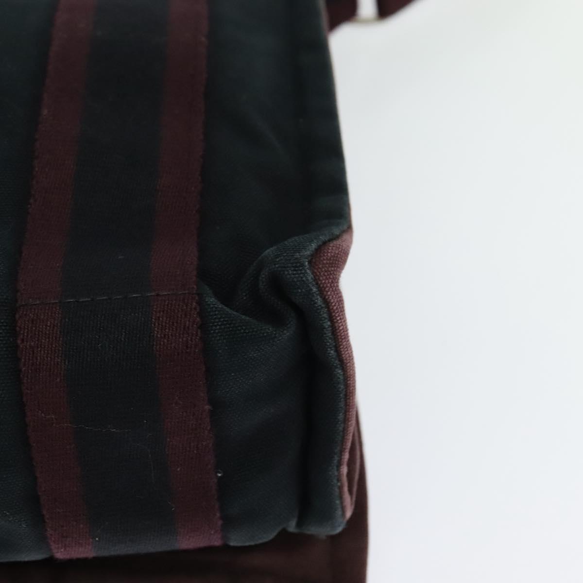 HERMES Fourre Tout Bassas PM Shoulder Bag Canvas Black Auth bs23858