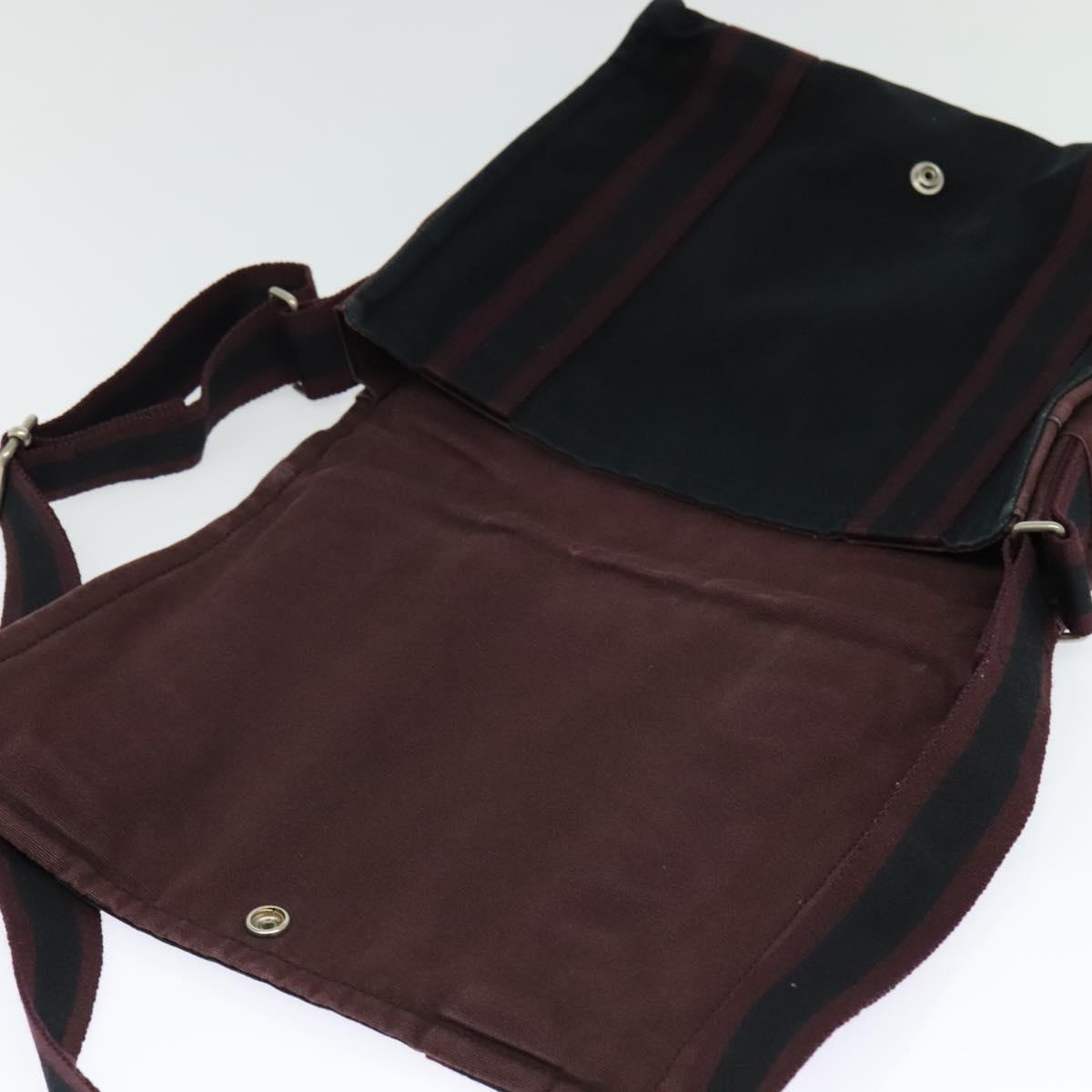 HERMES Fourre Tout Bassas PM Shoulder Bag Canvas Black Auth bs23858