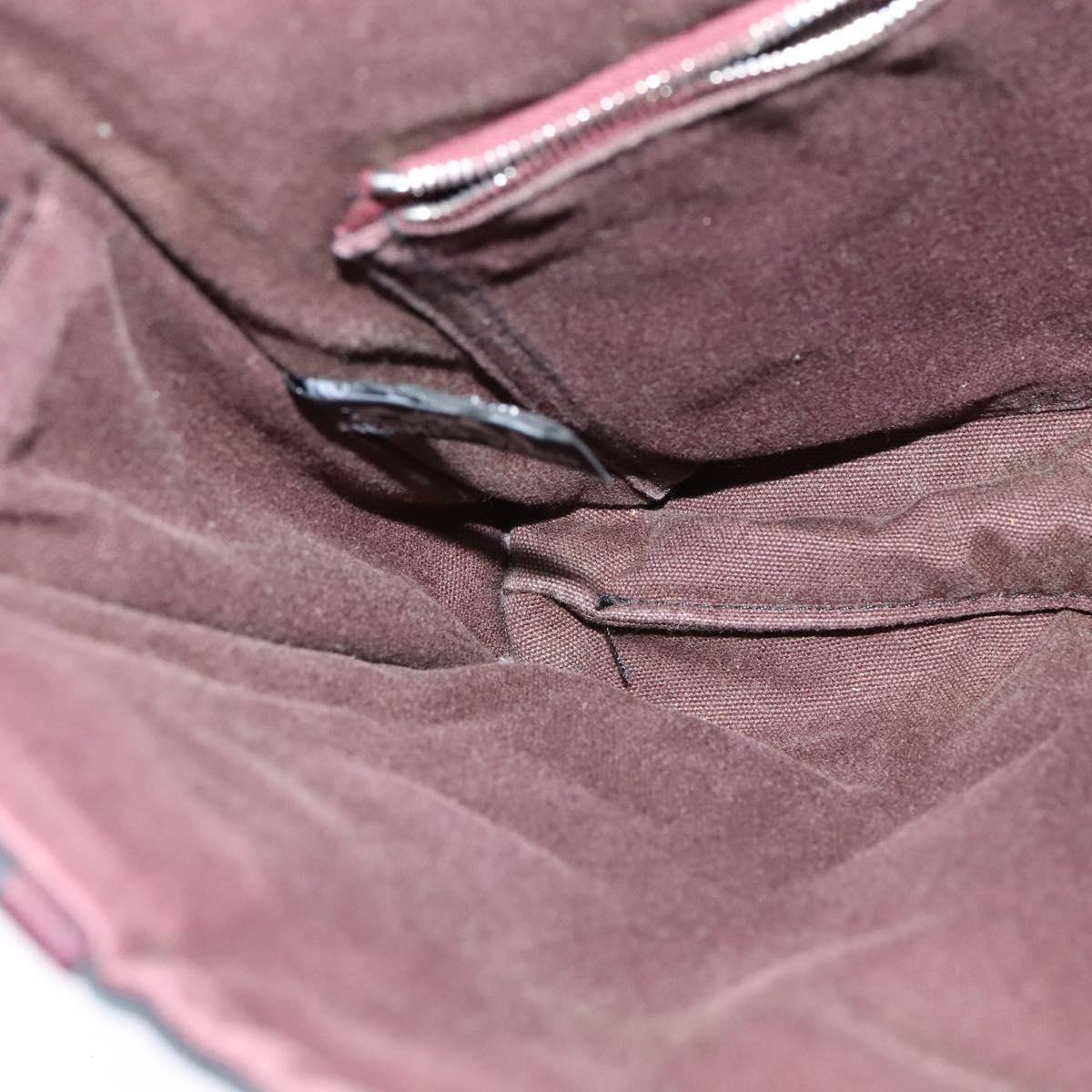 HERMES Fourre Tout Bassas PM Shoulder Bag Canvas Black Auth bs23858