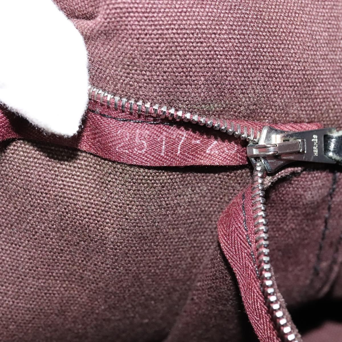 HERMES Fourre Tout Bassas PM Shoulder Bag Canvas Black Auth bs23858