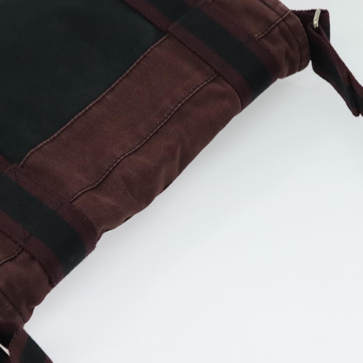 HERMES Fourre Tout Bassas PM Shoulder Bag Canvas Black Auth bs23858