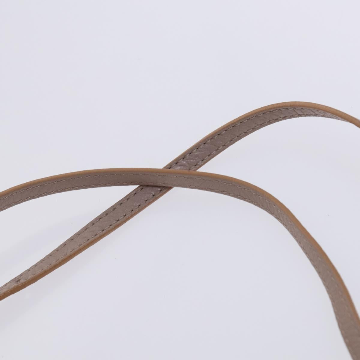 Chloe Lily Shoulder Bag Leather Beige Auth bs23861