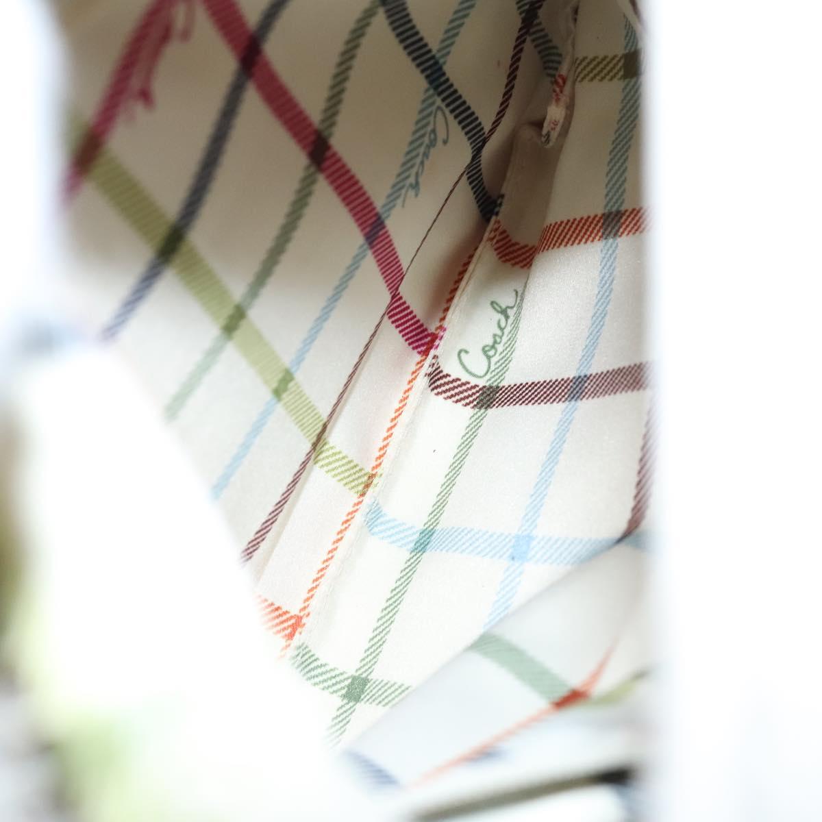 Coach Shoulder Bag Leather White Auth bs23865