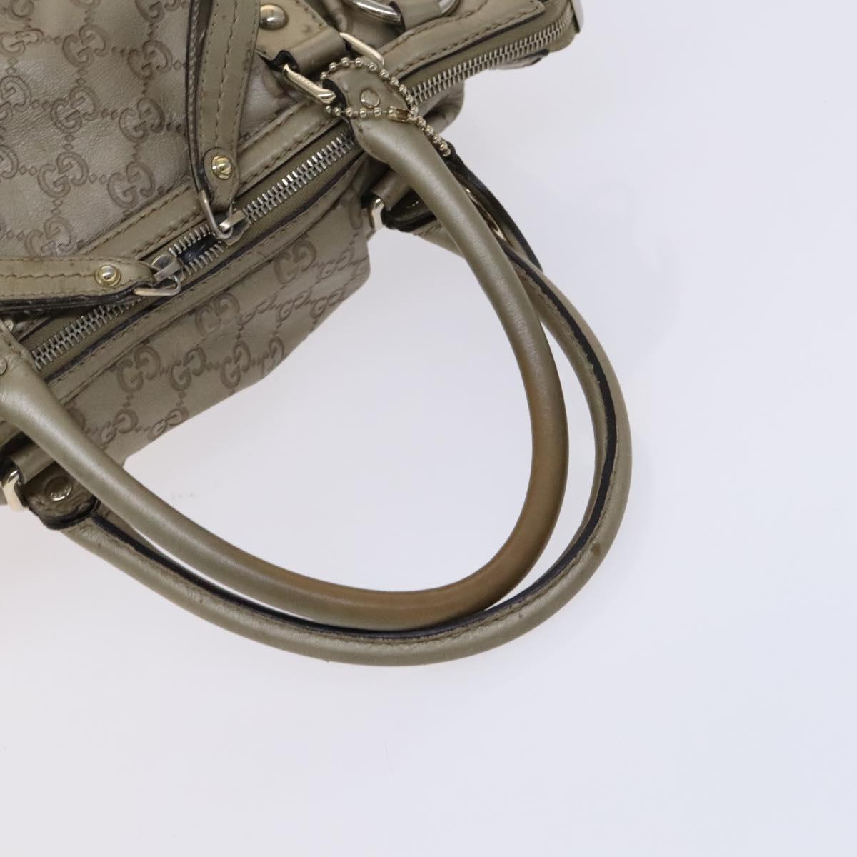GUCCI GG Canvas Guccissima Hand Bag 2way Beige 247902 Auth bs23882
