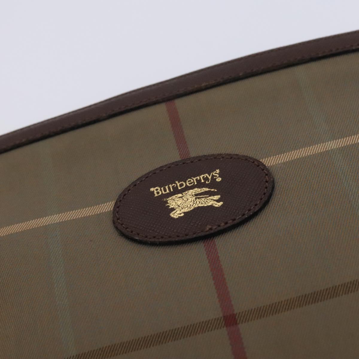 Burberrys Nova Check Shoulder Bag Canvas Beige Auth bs23892